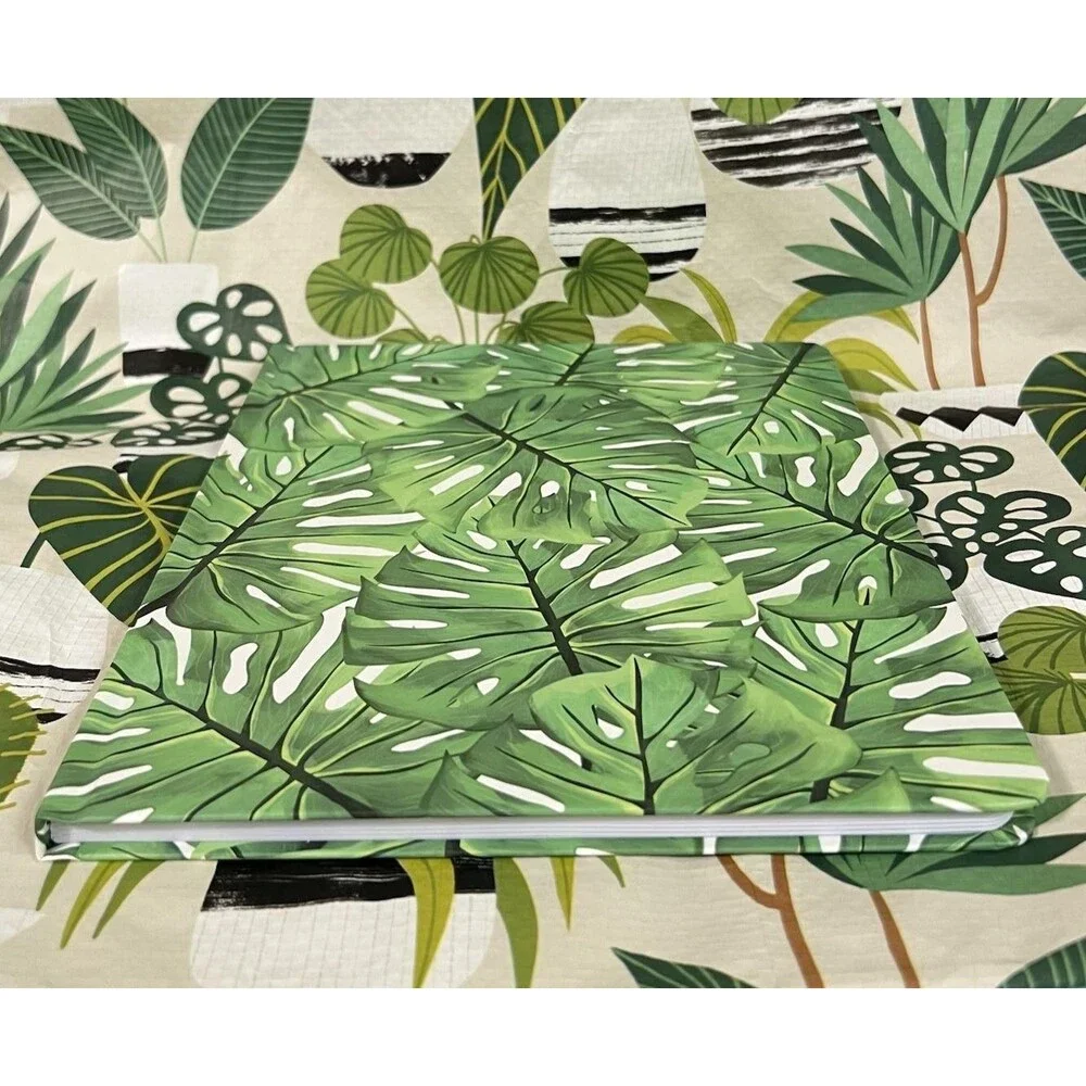 12 Month Undated Weekly and Monthly Planner Monstera Leaf Unnumbered Planner